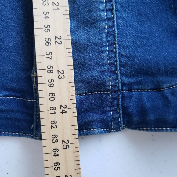 Catherines Denim Jacket Women 1X XL Blue Jean Coat Stretchy Casual Classic Layer - Picture 9 of 9